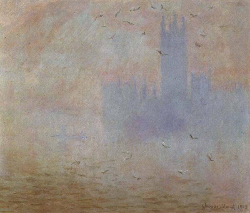 Claude Monet Houses of Parliament,Effect of Sunlight in the Fog France oil painting art